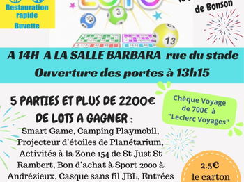 Annonce Super Loto Sou des écoles Bonson Loire