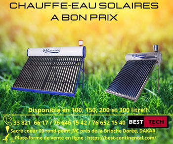 VENTE CHAUFFE EAU SOLAIRE SENEGAL 18 Dakar Sénégal