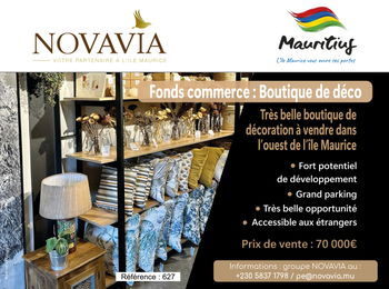 Annonce fonds commerce belle boutique décoration dans l&#039;ouest l&#039;île Maurice Riviere Noire