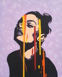 peinture acrylique, portrait