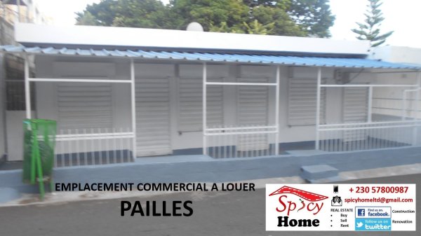Location espace commercial pailles Port Louis Ile Maurice