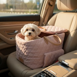 Sac de transport chien siege voiture et lit de voyage 3 en 1-voiture