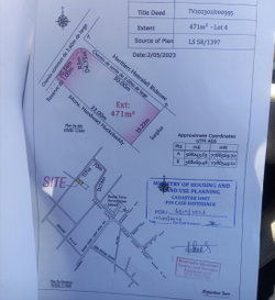 Le site plan du terrain 