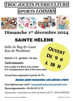 Affiche Troc jouet 1er décembre 2024