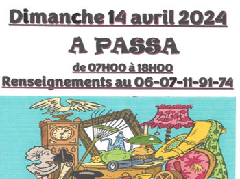 VIDE GRENIER PRINTEMPS Passa Pyrénées Orientales