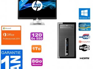 Pc Complet HP ProDesk 400 G1 Intel Core i5 4570 GHz 120 Ssd 1 To 8 Gb Intel Lyon