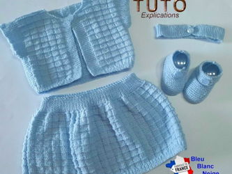 patron tuto tricot bb modèle layette bébé à tricoter