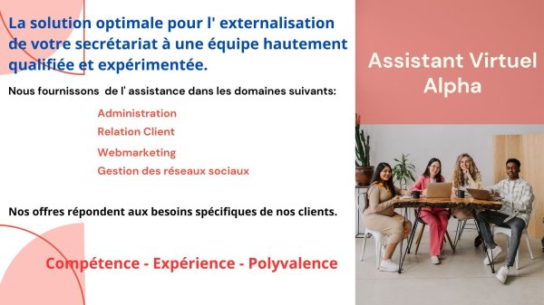 Assistant Virtuel Alpha l' externalisation votre secrétariat! Paris