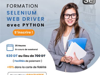 Annonce Formation Selenium / Python Tunis Tunisie