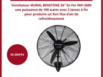 Annonce VENTILATEUR PIED MURAL OU PLAFONNIER Dakar Sénégal