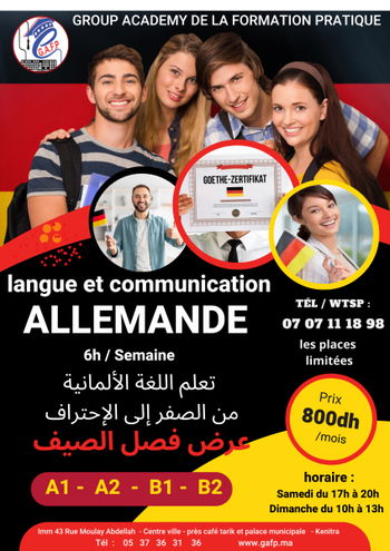 Langue Communication Allemande Kenitra Rabat Maroc