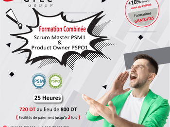 Annonce Formation Scrum PSM1 &amp; PSPO1 Tunis Tunisie