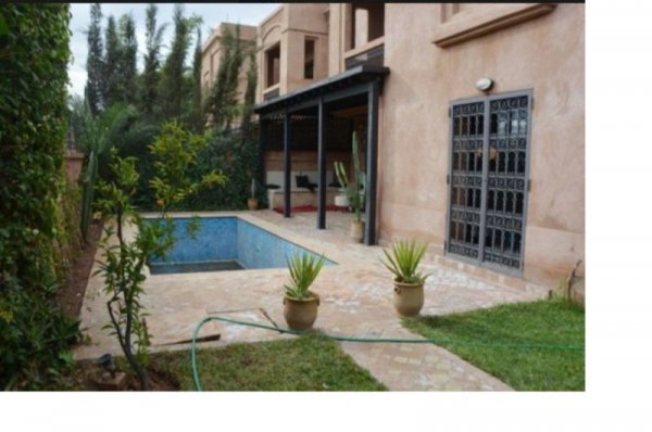 Location Magnifique villa rez meublé piscine Targa Marrakech Maroc