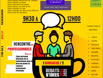 RENCONTRE CAFE – DEBAT – ANGLAIS FRANÇAIS Rabat Maroc