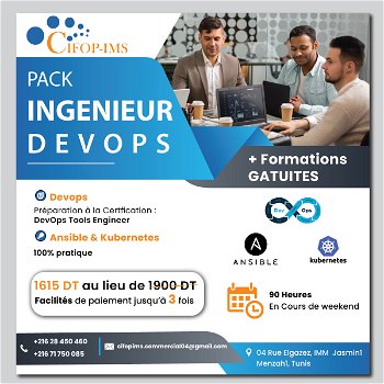 Annonce Pack Formation DevOps Tunis Tunisie