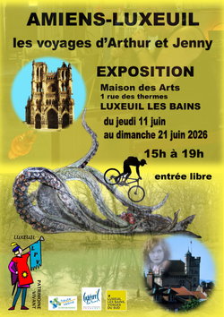 affiche de l'exposition avec le nauti-poulpe et Jenny