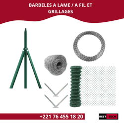 VENTE ET INSTALLATION DE BARBELES A LAME / A FIL ET GRILLAGES AU SENEGAL