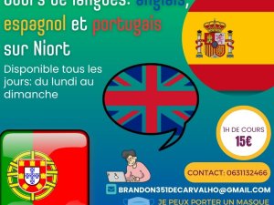 cours particulier langues anglais espagnol portugais Niort Deux Sèvres