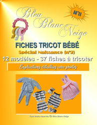 Livre n° 11 spécial Naissance n°2 37 fiches layette patron tricoter Brioude