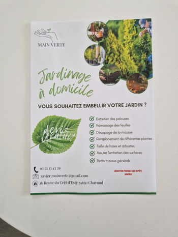 Annonce Jardinier domicile Annecy Haute Savoie