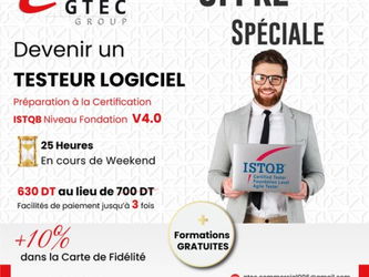 Annonce Préparez-vous certification ISTQB Foundation Level V4 0 L&#039;Ariana