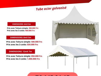 FABRICATION DE TENTES EN BÂCHES GALVANISE