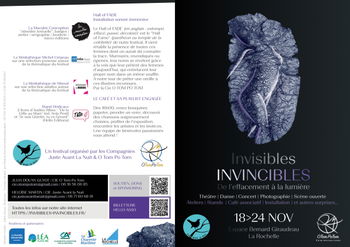 Annonce Invisibles-Invincibles Rochelle Charente Maritime