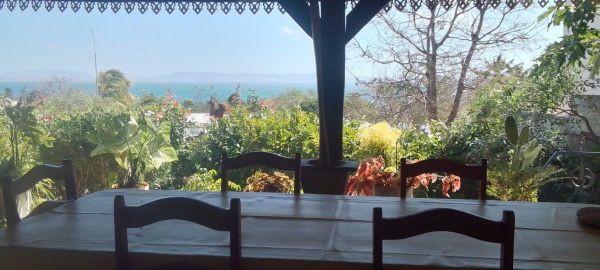 terrasse avec vue sur mer