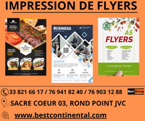 Annonce IMPRESSION FLYERS FORMAT A5 BAS PRIX Dakar Sénégal