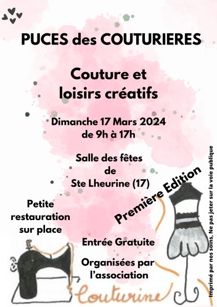 Puces des couturières loisirs créatifs Sainte-Lheurine Charente Maritime