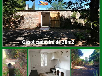 Vente vends Terrain plat clôturé 2 bâtiments CADASTRES Castelnou