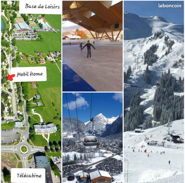 Photo du camping , patinoire et la neige