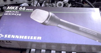 Micro Sennheiser MKE66 Stéréo avec câbles stéréo.