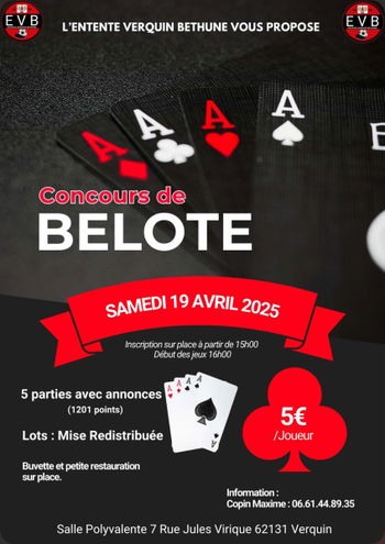 concours belote Verquin Pas de Calais