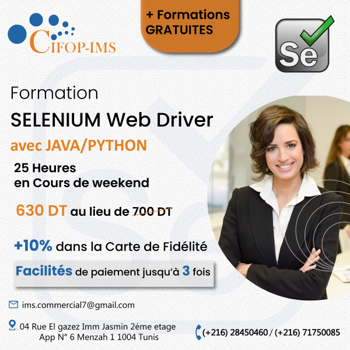 Annonce Formation Selenium Automatisation des Tests Tunis Tunisie