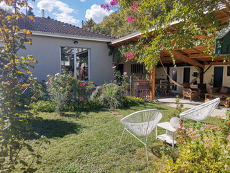 Jardin avec appentis