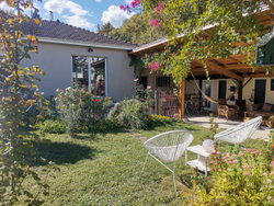 Jardin avec appentis
