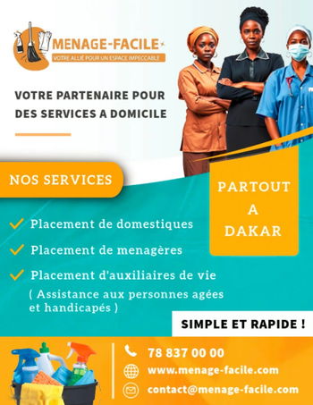 Annonce Placement Femmes Ménage Dakar Sénégal