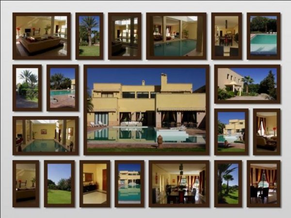Vente villa 6ch 2 piscines 10 min centre Marrakech Maroc