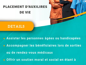 Annonce Placement d’auxiliaire vie Dakar Sénégal