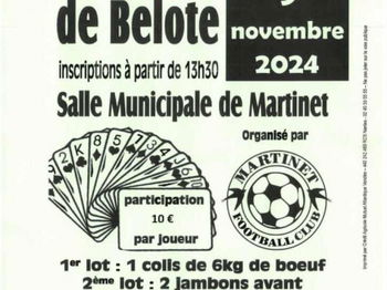 Annonce Concours belote Martinet Vendée