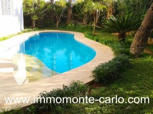 Location villa meublée piscine Hay Riad Rabat Maroc