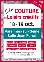 Affiche du Salon de la couture et des loisirs créatifs en Seine et Marne