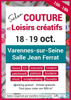 Affiche du Salon de la couture et des loisirs créatifs en Seine et Marne