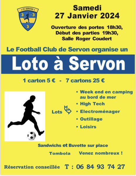 LOTO FOOTBALL CLUB SERVON Seine et Marne