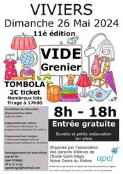 Annonce Vide grenier APEL Viviers Ardèche