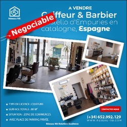 Fonds commerce Salon coiffure fond commerce 80m2+ cellier parking privé fermé