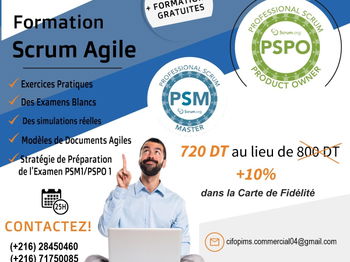 Formation Scrum PSM1 &amp; PSPO1 ! Tunis Tunisie