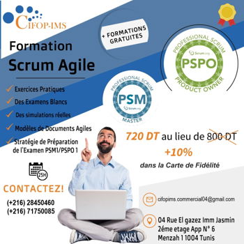 Formation Scrum PSM1 &amp; PSPO1 ! Tunis Tunisie