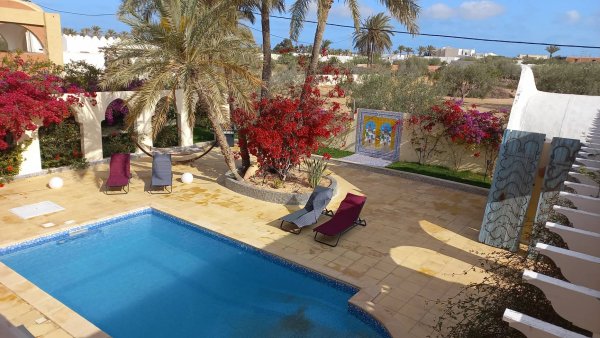 Suite dans maison d’Hôte Midoun Rte Phare « Chambre Baldaquin » Djerba